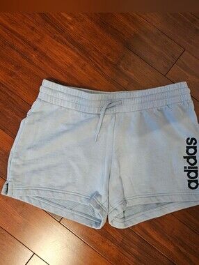 adidas Light Blue Women's French Terry Shorts